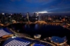 Blick von einer Rooftop Bar in Singapur