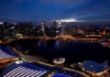 Blick von einer Rooftop Bar in Singapur